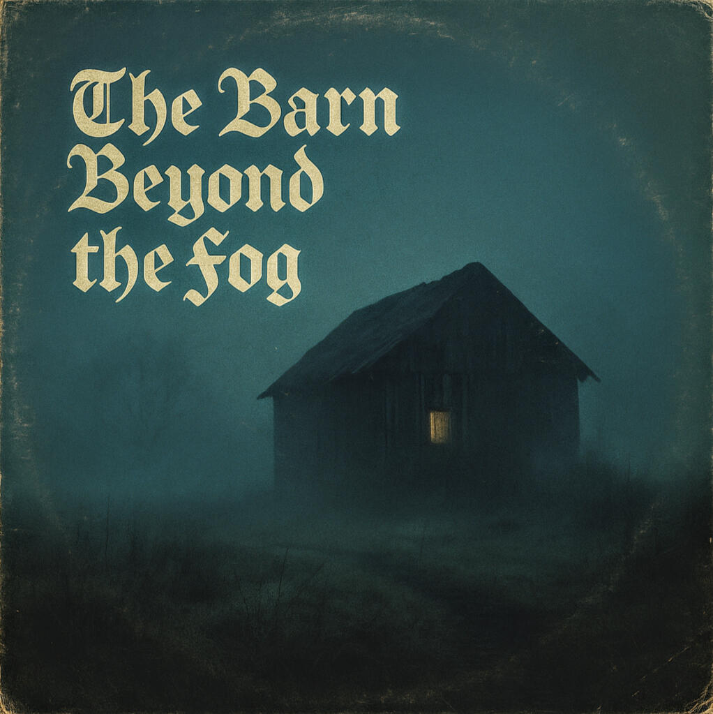 The Barn Beyond the Fog album cover artwork that depicts creepy setting for a song that sounds like a forgotten Black Sabbath classic.